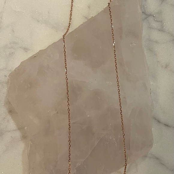 Rose Gold Plated Blue Sapphire 925 Sterling Silver Pendant - Picture 3 of 4